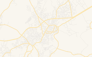 Fototapeta na wymiar Printable street map of Awka, Nigeria