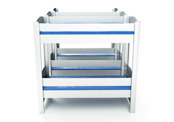 3d render of bunk bed on a white background