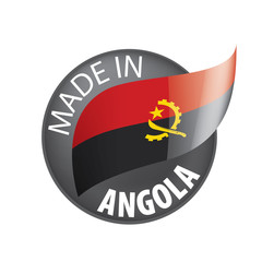 Angola flag, vector illustration on a white background