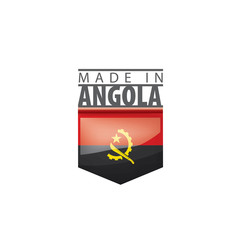 Angola flag, vector illustration on a white background