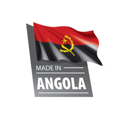 Angola flag, vector illustration on a white background