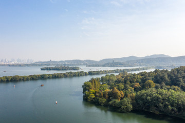 hangzhou west lake during autumn