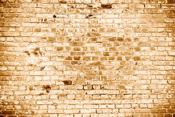 Gold brick vintage brick wall
