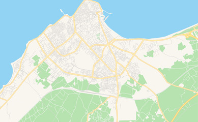 Printable street map of El Jadid, Morocco