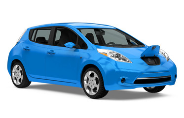 Obraz premium Electric Car Vehicle Isolated