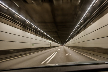 Border control in the tunnel between Sweden and Denmark to prevent criminal gang members to enter...