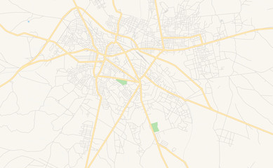 Printable street map of Tabora, Tanzania