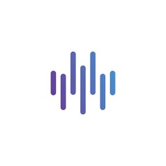 sound wave ilustration logo vector icon template