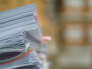 Stack of document on the table , business concept