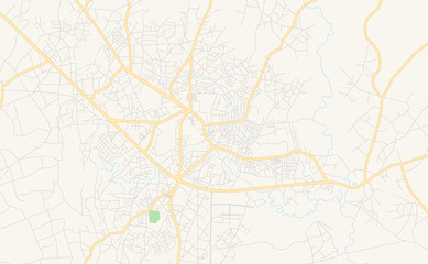 Printable street map of Abakaliki, Nigeria