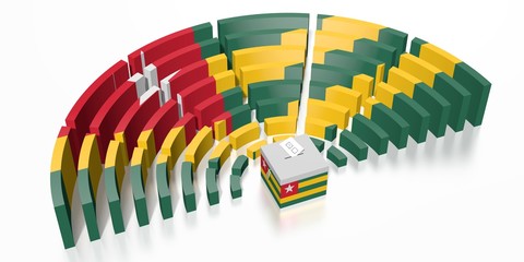 Parliament election in Togo - 3D rendering