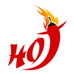 hot in fire logo Chilli Spicy Concept, Vector illustrator