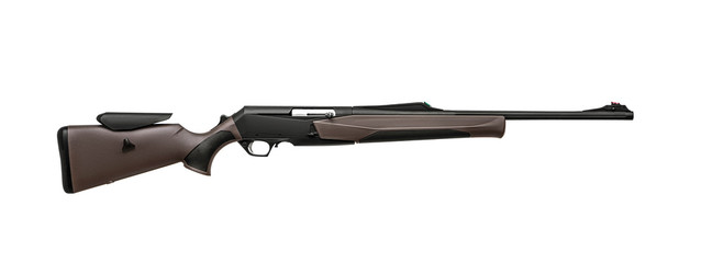 modern semi-automatic hunting rifle isolated on white