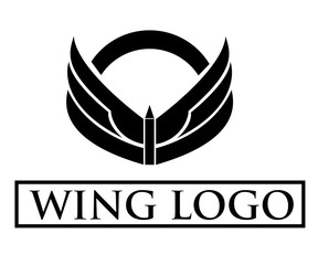 simple wing vector design logo