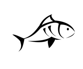 simple vector fish design logo