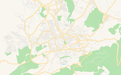 Printable street map of Tlemcen, Algeria