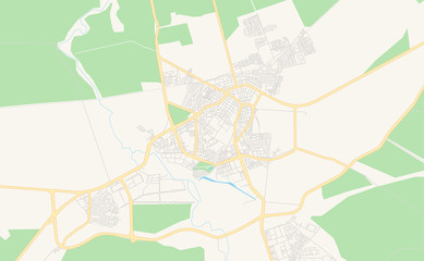 Printable street map of Relizane, Algeria