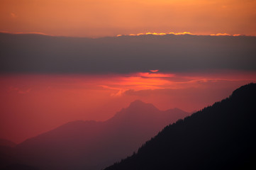 Sonnenuntergang am Wilden Kaiser