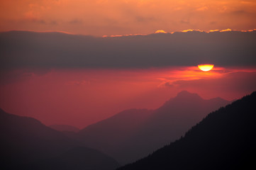 Sonnenuntergang am Wilden Kaiser