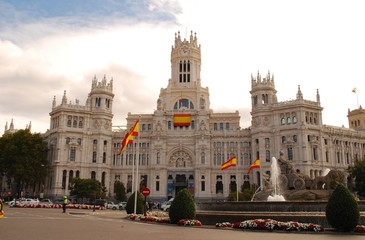 Fototapeta na wymiar Ayuntamiento de Madrid, España