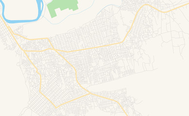 Printable street map of Xai-Xai, Mozambique