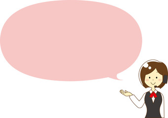 Illustration of a Woman with a Microphone