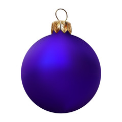 navy Realistic Christmas tree ball