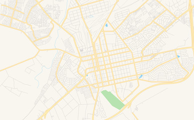 Printable street map of Polokwane, South Africa