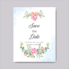 wedding cards invitation with beautiful floral themes