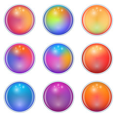 Colorful Soft Gradients Glass Spheres