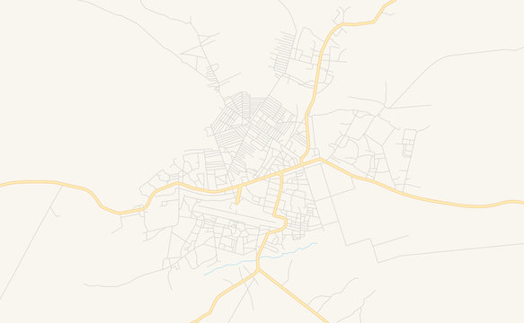 Printable street map of Gemena, DR Congo