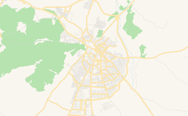 Printable street map of Khenchela, Algeria