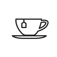 Tea Drink Icon Vector Simple Design