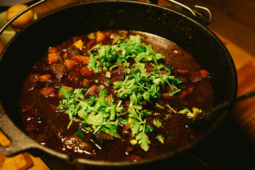 Beef goulash with vegetables