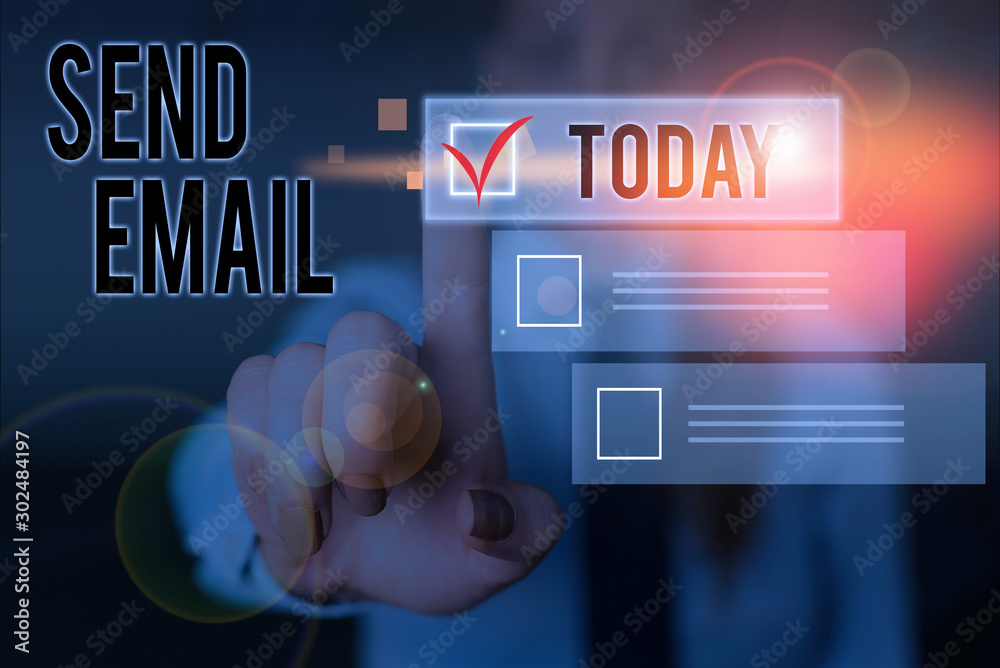 Poster conceptual hand writing showing send email. concept meaning the system for using computers to send m
