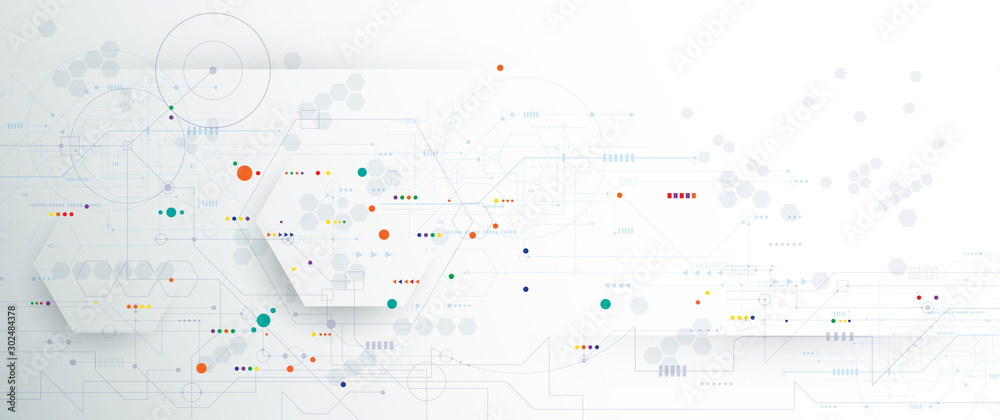 Leinwandbilder vector banner design circuit board. illustration abstract modern futuristic, engineering, technology
