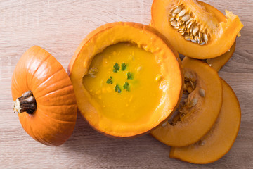 natural pumpkin with cream or pure pumpkin