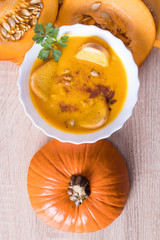 cream or pumpkin puree dish