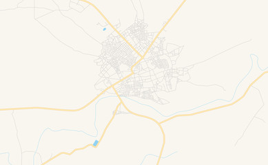 Printable street map of Hadejia, Nigeria