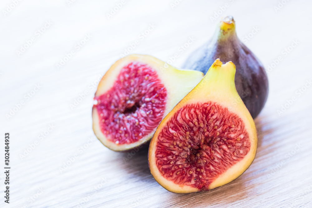 Wall mural fresh natural figs isolated on background - Wall murals