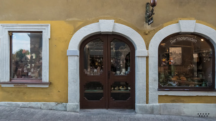 Fototapeta premium Showcases of a typical products shop in Bamberg