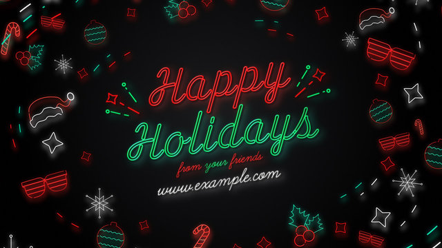 Holiday Neon Titles