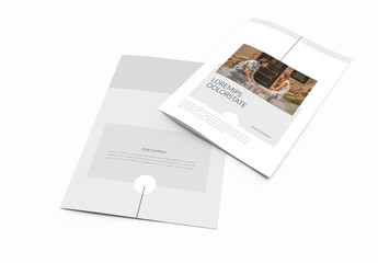 Bifold Brochure Layout with Couple Imagery