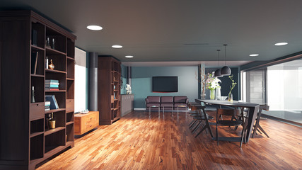 modern dinning room interior