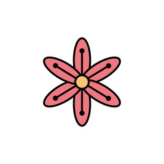 Fototapeta na wymiar Isolated flower icon fill design
