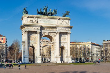 Arch of Peace in Sempione Park, Milan, Italy