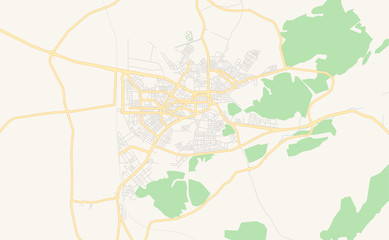 Printable street map of Ain Beida, Algeria