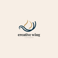 Bird Design Logo Template. Eagle Logo Abstract Design Vector Template