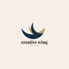 Naklejka na ściany i meble Bird Design Logo Template. Eagle Logo Abstract Design Vector Template