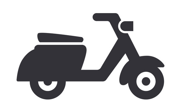 Scooter or moped vector illustration icon